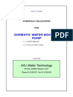 Domestic Water Booster Pump Calculations