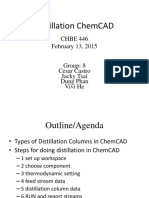 Distillation Chemcad: Chbe 446 February 13, 2015