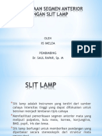 Pemeriksaan Segmen Anterior Dengan Slit Lamp