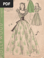 Scarlett O'Hara "Gone With The Wind" Dress Pattern 1940