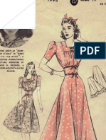 Scarlett O'Hara "Gone With The Wind" Dress Pattern 1940