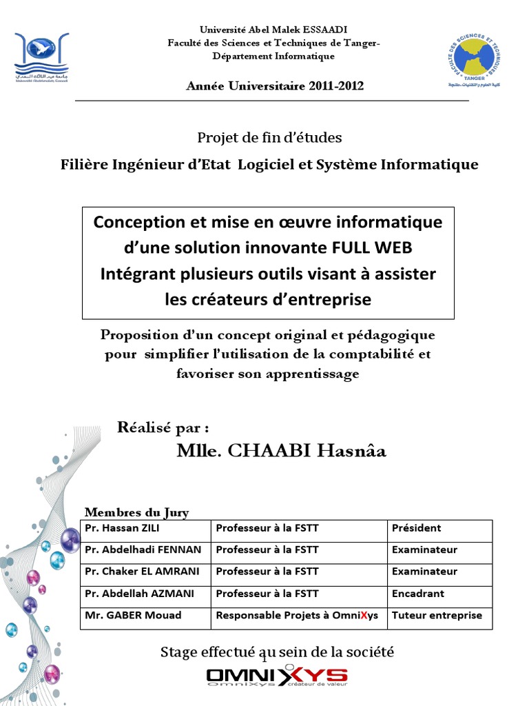 Final Rapport PFE  Gestion de projet  Business