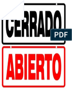 Formato para cartel de Abierto Cerrado