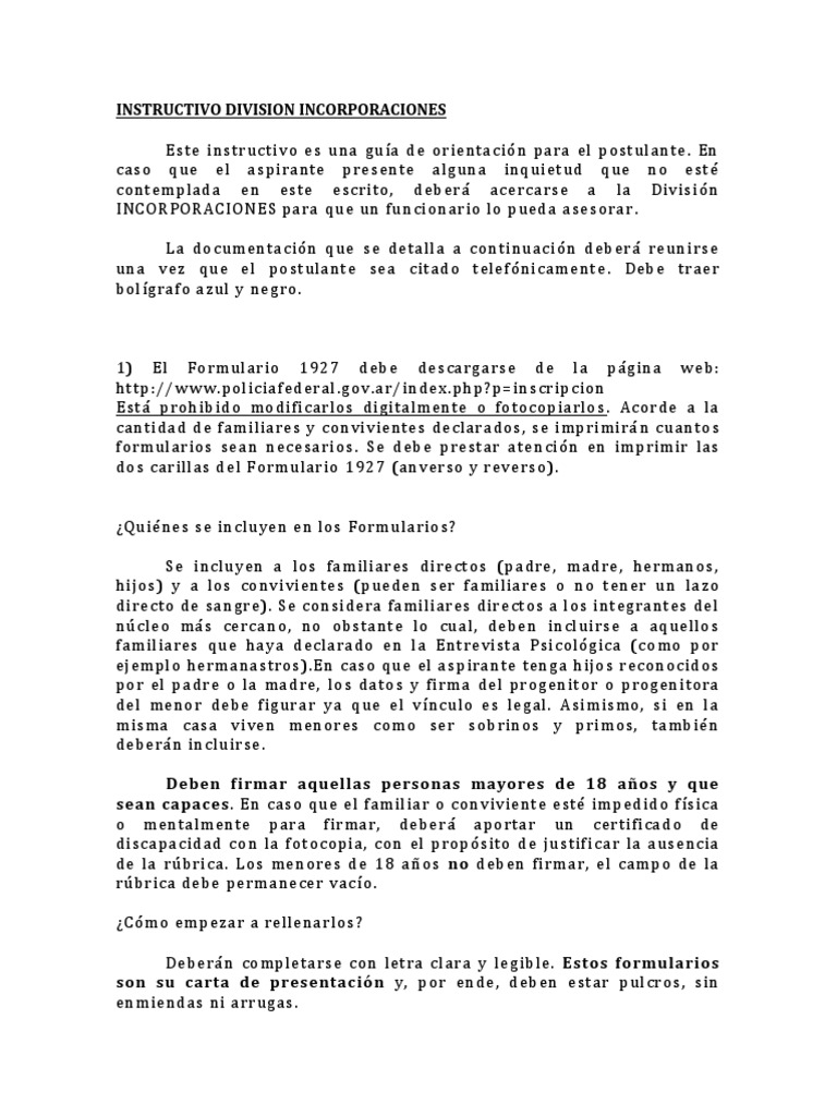 Instrucciones para Formulario 1927 | PDF | Science | Tecnología (general)