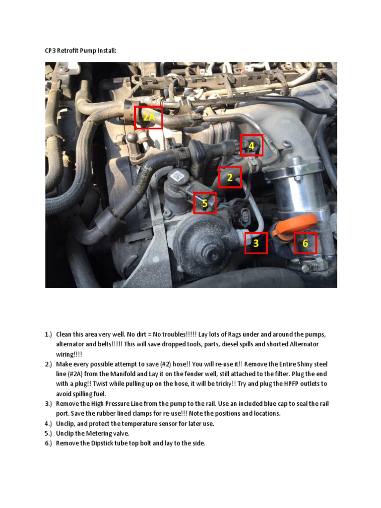 Cp3 Pump Installation Instructions Nut (Hardware) Screw