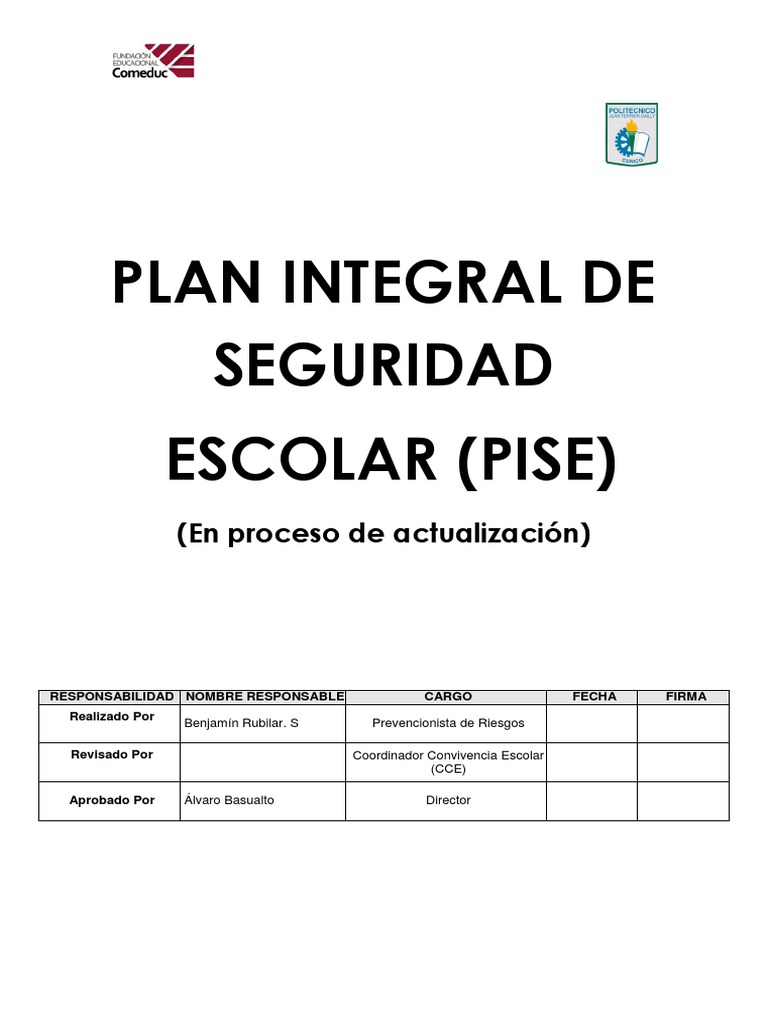 Plan Integral de Seguridad Escolar 2025 | PDF | Ambulancia | Temblores