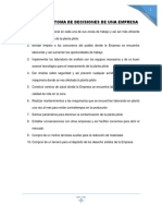 Ejemplos de Toma de Decisiones de Una Empresa