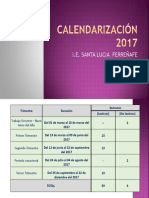 CALENDARIZACIÓN 2017