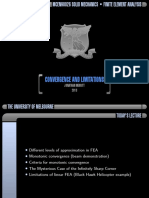 MCEN90026 SOLID MECHANICS - FINITE ELEMENT ANALYSIS CONVERGENCE AND LIMITATIONS