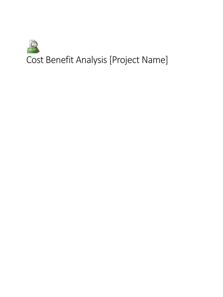 Cost Benefit Analysis (Project Name) | PDF