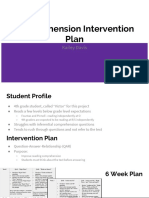 Comprehension Intervention Plan