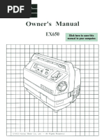 Ex650 Owners Manual