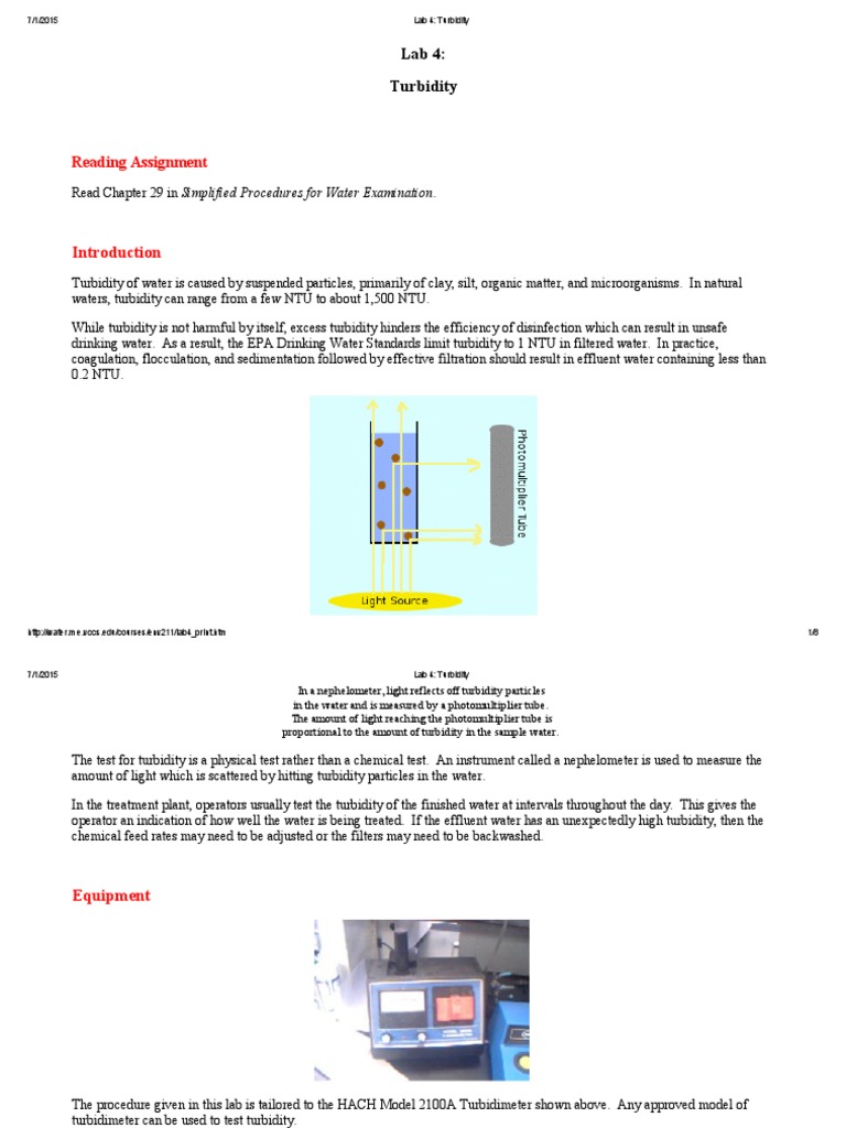 Lab 4_ Turbidity Chemistry Applied And Interdisciplinary Physics
