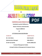 Analysis of Financial Statement
