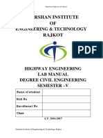 Civil Engineering Highway Lab Manual