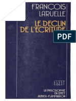 Francois Laruelle Le Declin de Lecriture