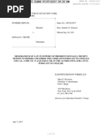 Trump Motion To Dismiss Zervos Lawsuit