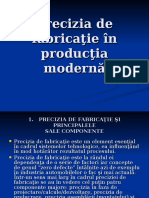 Precizia de Fabricaţie În Produc