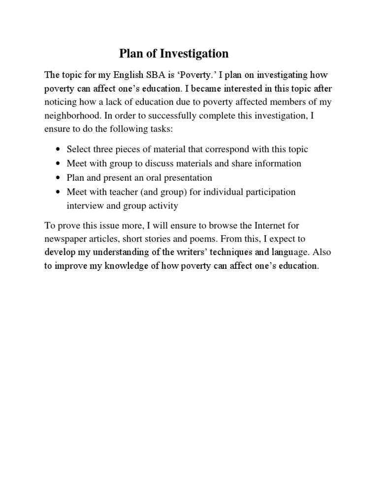 Detailed investigation plan picture