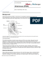 Patent Ductus Arteriosus PDA Background Anatomy Pathophysiology