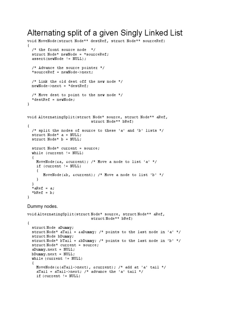 Merge and Reverse Two Sorted Linked Lists | PDF | Computer Data ...