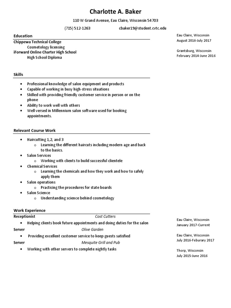 Charlotte A. Baker Education PDF Further Education Business