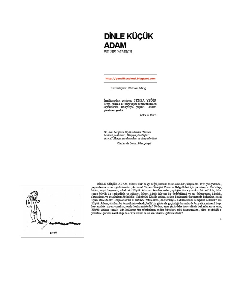 Dinle kucuk adam wilhelm reich
