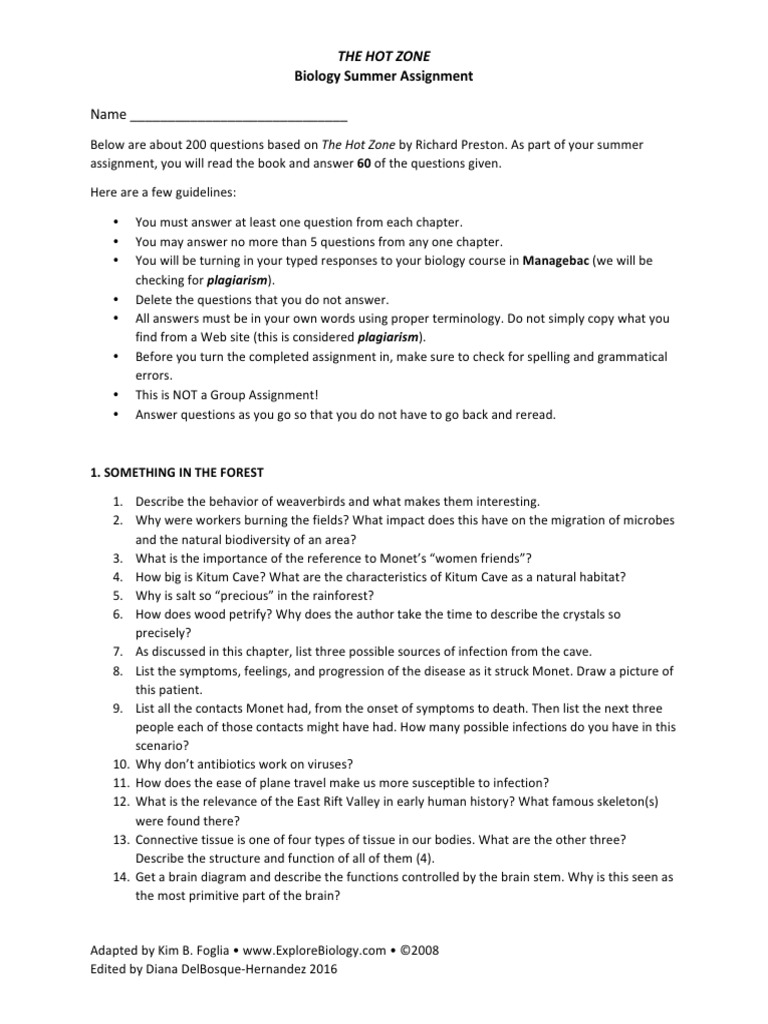 9th grade biology test picture