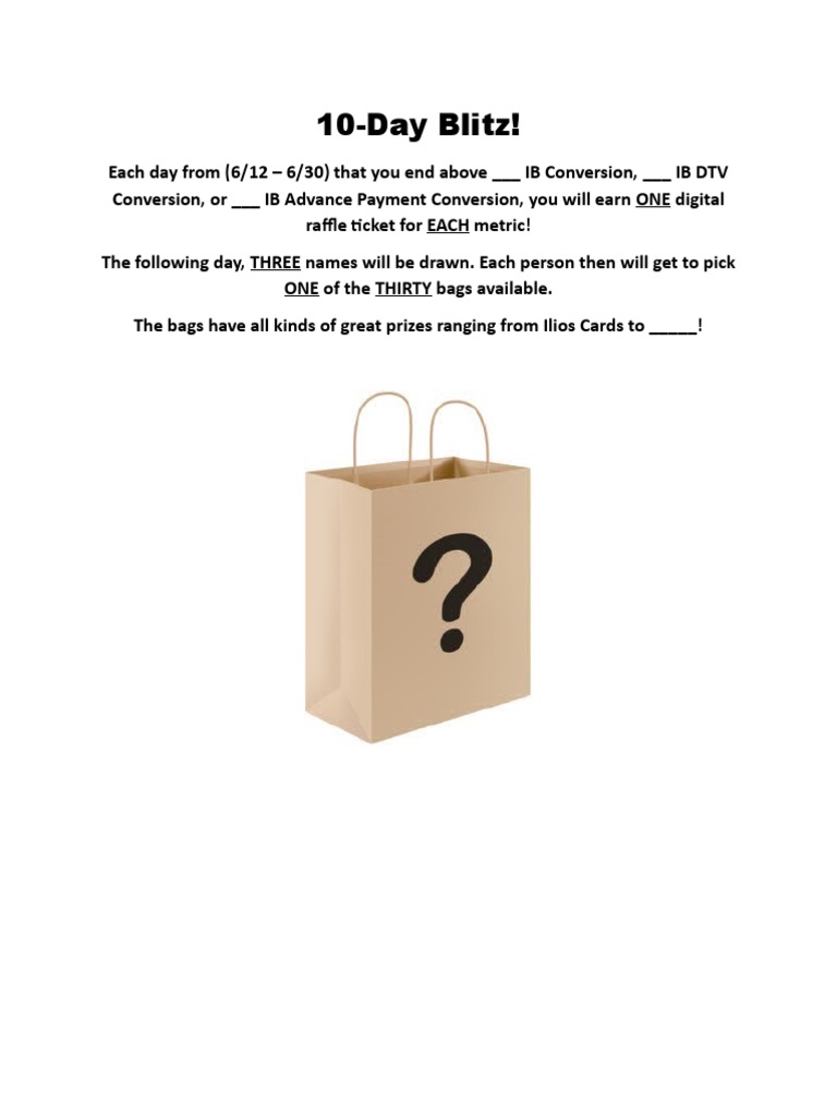10-Day Conversion Raffle Challenge | PDF | Games & Activities