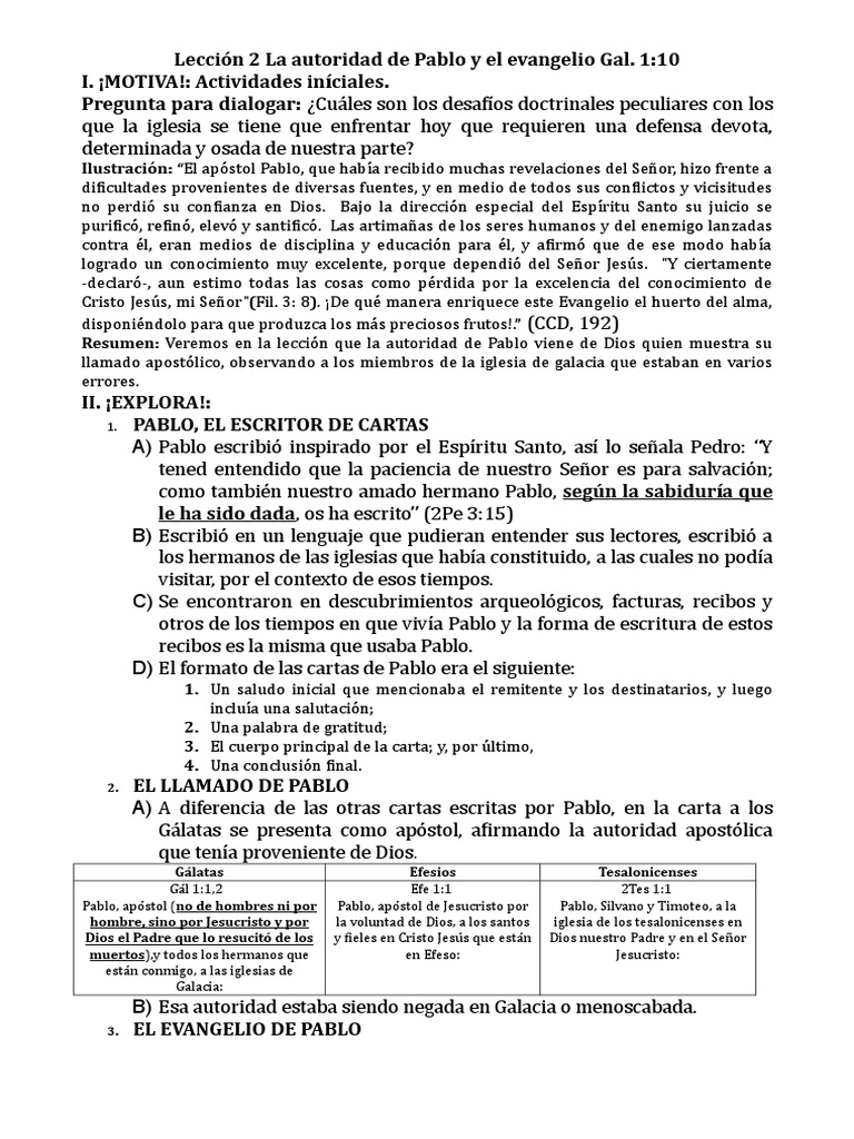 La Autoridad de Pablo y el Evangelio | PDF | Cristo (título) | Pablo el ...