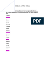 Prueba de Aptitud Verbal