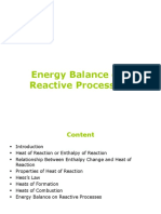 Energy Balance On Reactive Processes