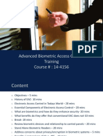 Advanced Biometric Access Control Training Course