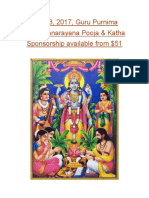 Sathyanarayana Pooja Sponsorship