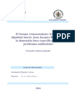 El Bosque Rousseauniano Belleza y Dignidad Moral Jean Jacques Rousseau y La Dimension Interespecifica de Los Problemas Ambientales 0