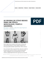 As Regras de Steve Reeves Para Um Físico Musculoso, Forte e Saudável - Musculacao