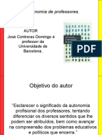 A autonomia do professor: significados e modelos