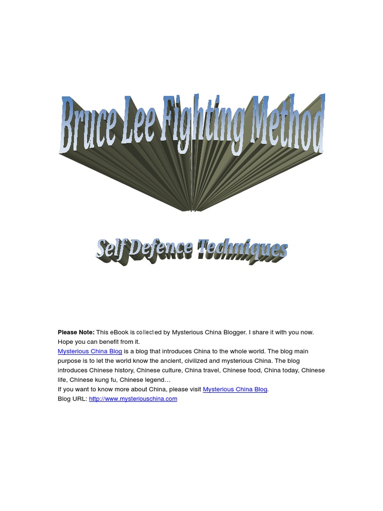 Bruce Lee Fighting Method 1 - Self Defence Techniques PDF | PDF