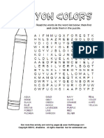 Crayon Colors Word Search 1