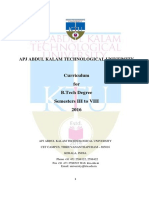 B.Tech Curriculum for Aeronautical Engineering