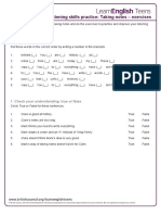 Taking Notes - Exercises PDF