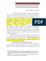 Os Trabalhadores Docentes No Contexto de Nova Regulacao Educativa