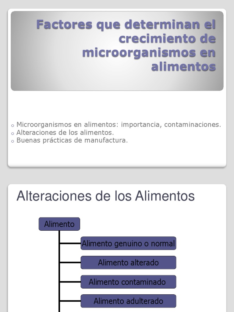 Crecimiento de Microorganismos en Alimentos | PDF | Microorganismo ...