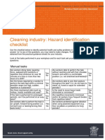 Hazard Identification Checklist Cleaning
