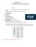 Laboratorio 11: Características de sensores de temperatura, presión