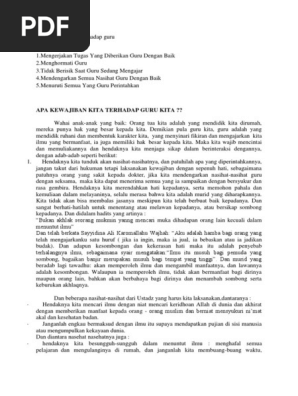 5 Kewajiban Siswa Terhadap Guru Pdf