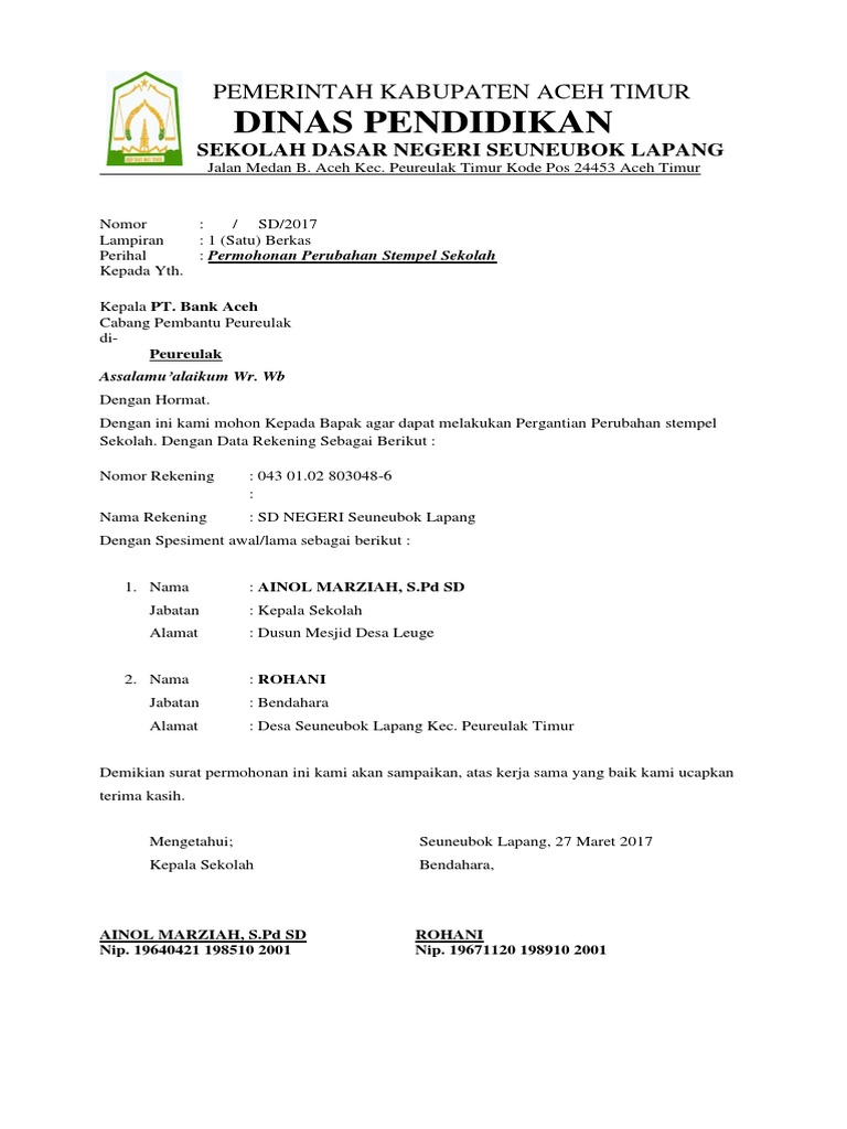 Pemerintah Kabupaten Aceh Timur Dinas Pendidikan Pdf