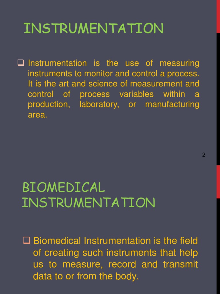Overview of Biomedical Instrumentation | PDF | Ct Scan | Medical Imaging
