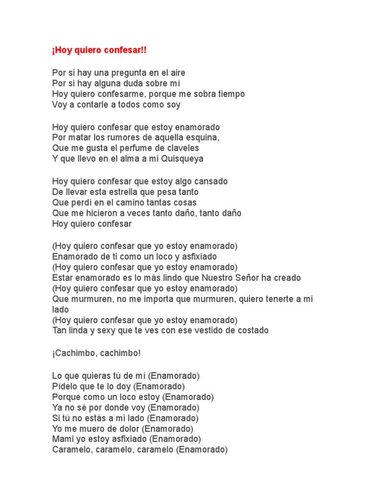 Hoy Quiero Confesar | PDF