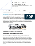 Sewa Mobil Malang Murah Cuma Disini